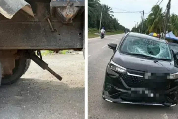 Fatal Johor Accident: 100kg Iron Rod Detaches from Truck, Kills MPV Driver Mr. Juhari Murid