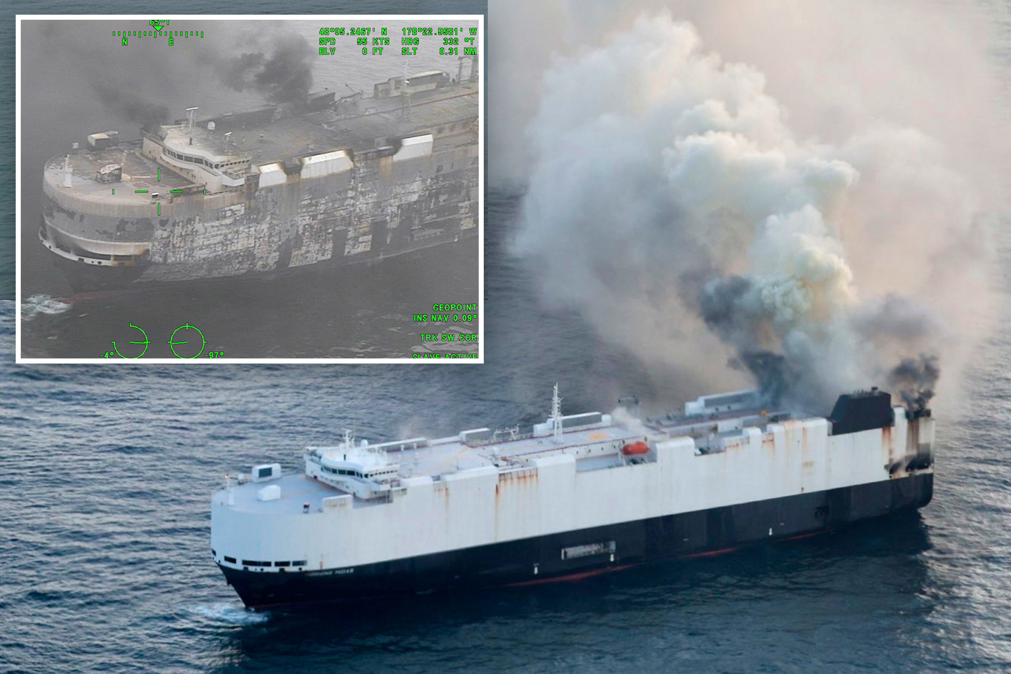 Cargo Ship Sinks in International Waters with 3,000 Vehicles, Including EVs