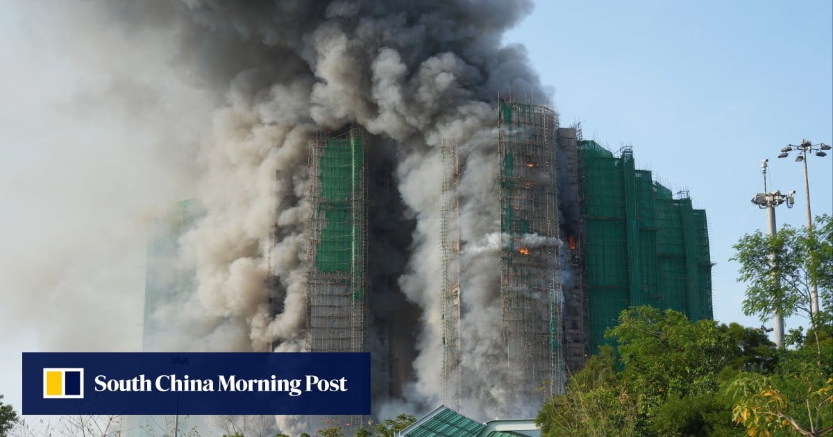 Fierce Blaze Engulfs Tai Po Building in Hong Kong: Man Severely Burned, Residents Trapped as Scaffolding Catches Fire