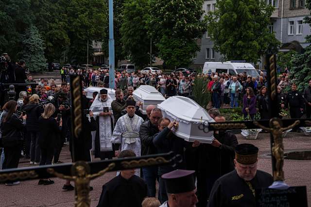 Ukraine Mourns: Funeral Held for Siblings Killed in Russian Strike