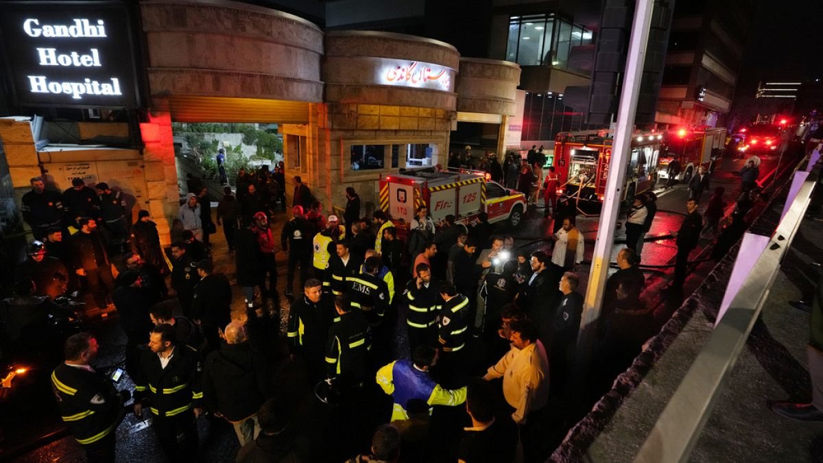Hospital Engulfed by Smoke in Tehran