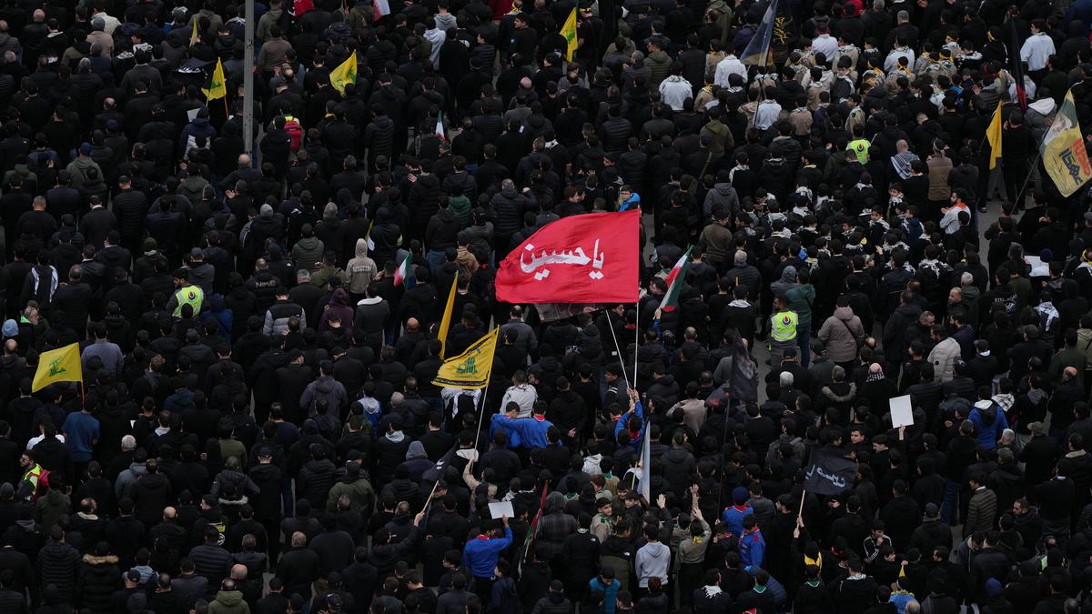 Hezbollah supporters mourn Khamenei in Lebanon rally