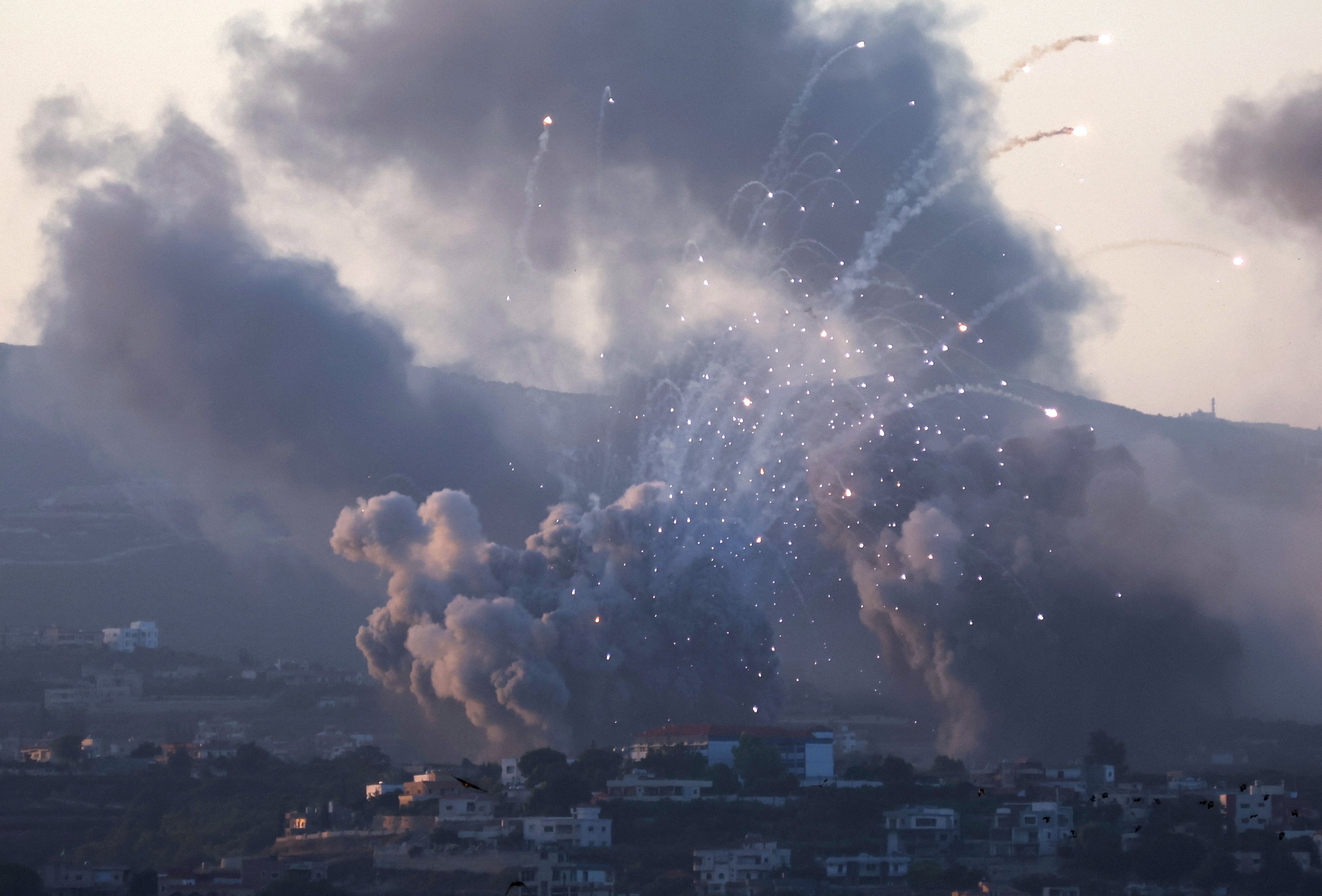 People Flee Airstrikes in Lebanon