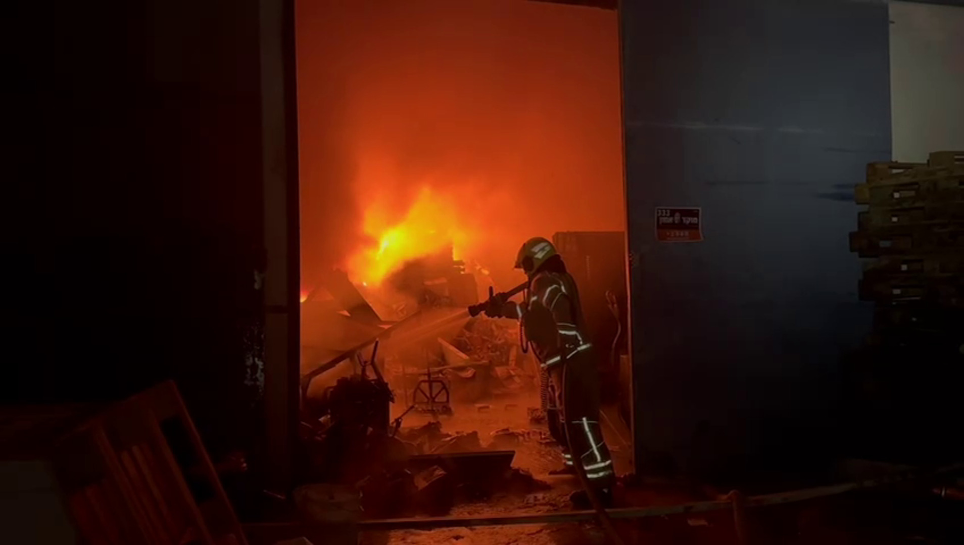 Iranian Missile Debris Ignites Fires in Central Israel