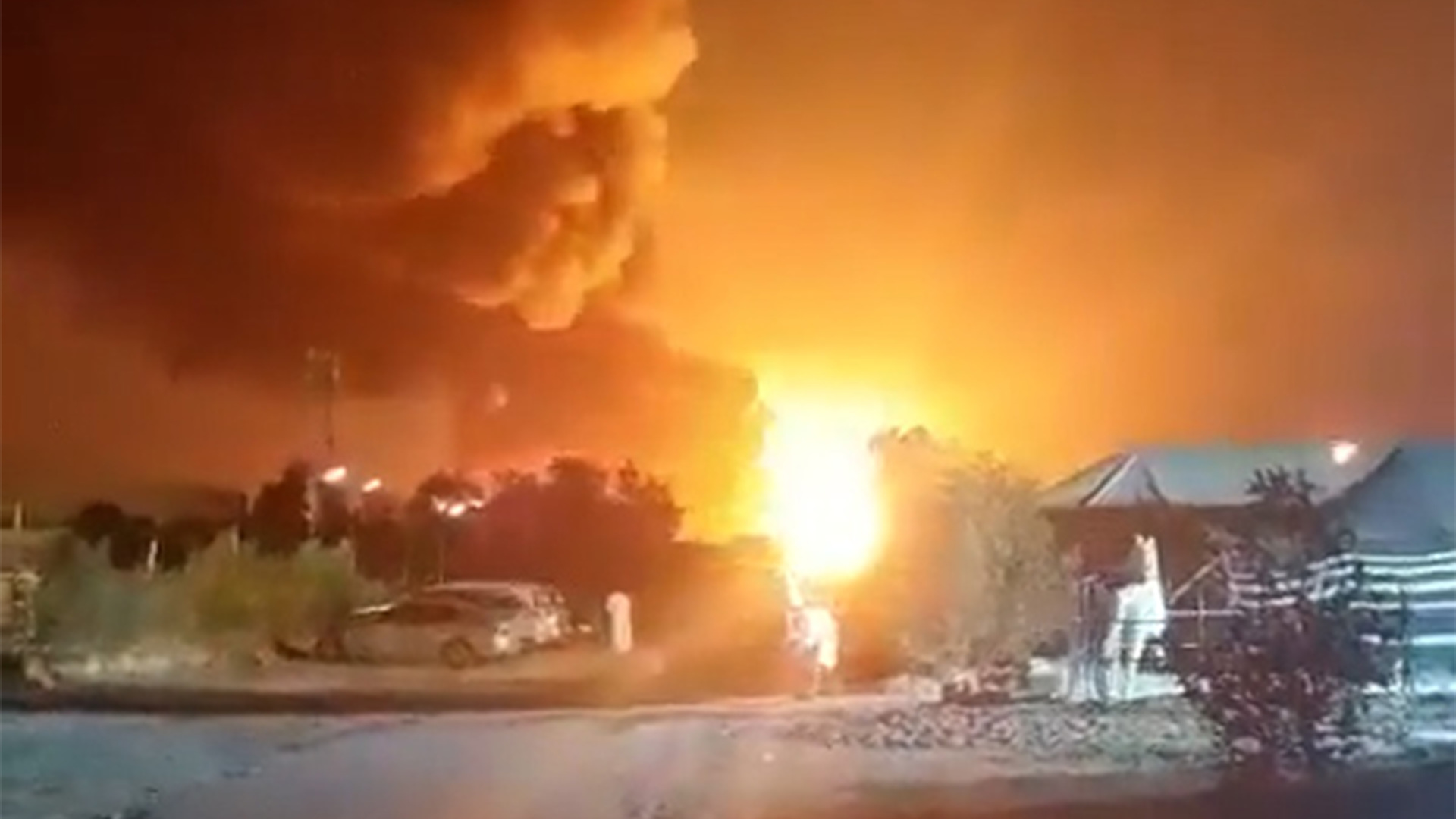 Video Shows Projectile Exploding Near Kuwait Air Base