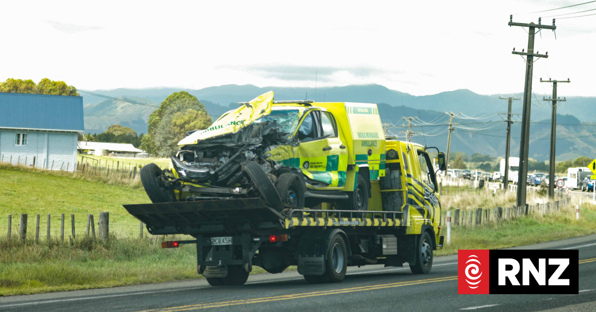 Ambulance and LPG truck crash near Levin causes serious injuries