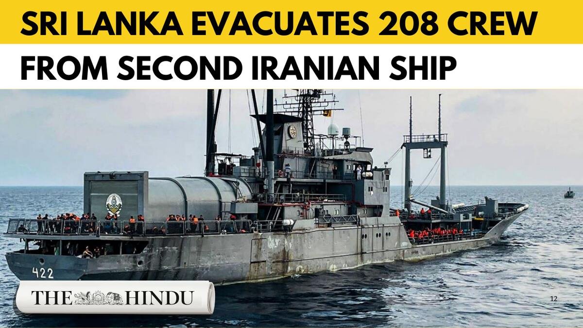 Sri Lanka evacuates 208 crew from Iranian ship