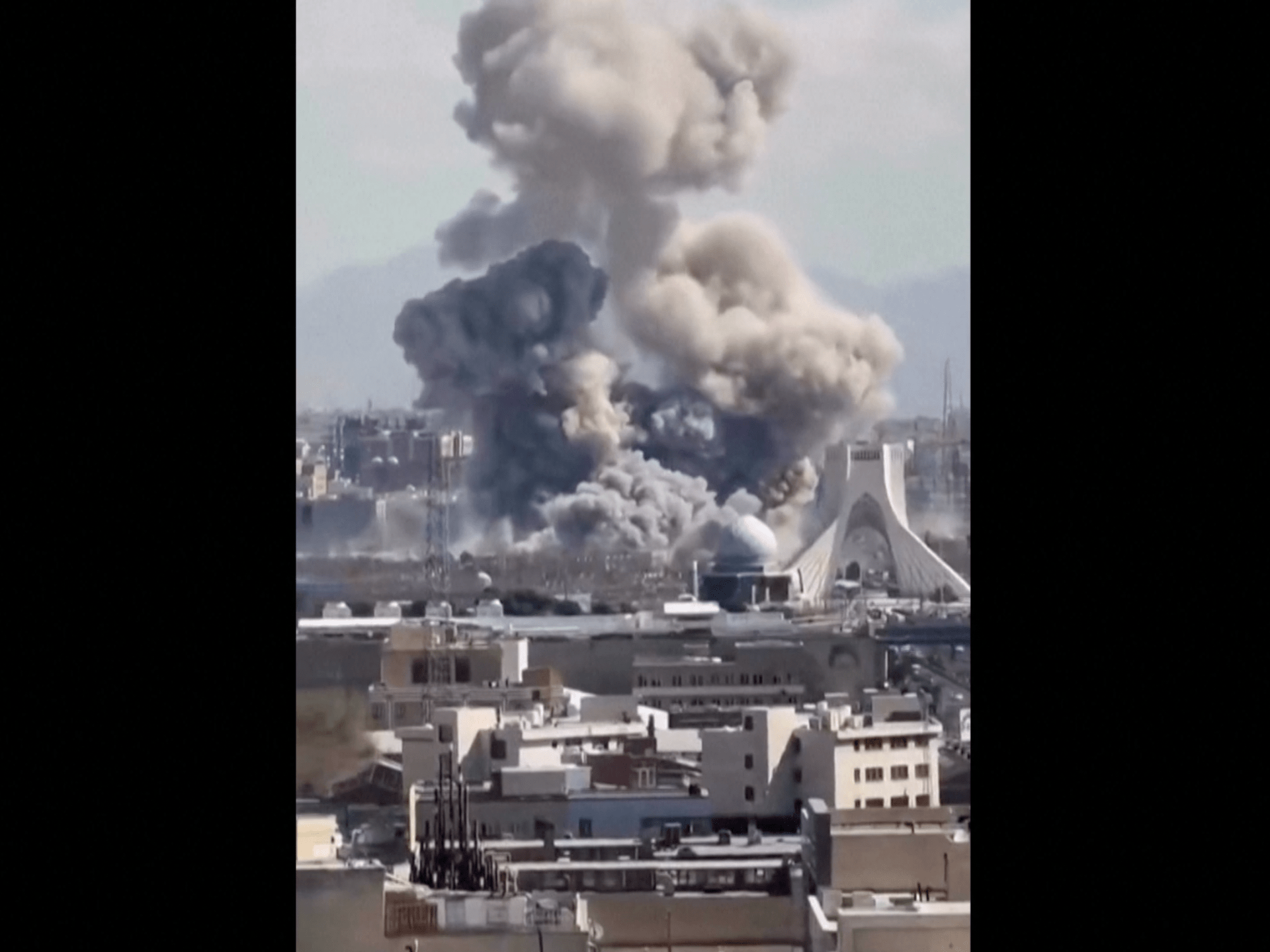 Video Shows Explosions Near Tehran’s Azadi Tower