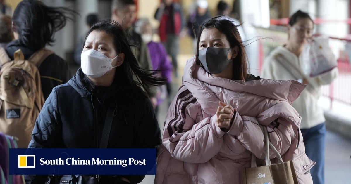 Temperatures drop to 8°C in Hong Kong's Lantau Island