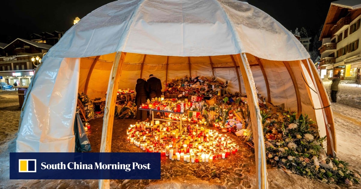 Swiss Bar Fire Memorial Catches Fire