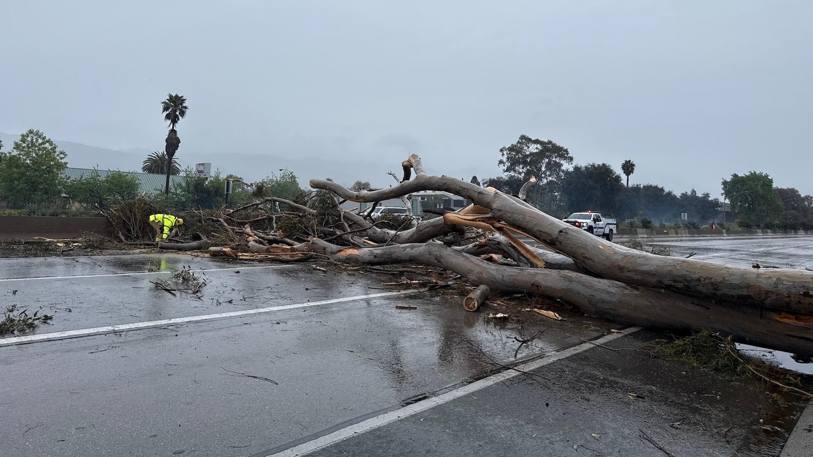 California hit by winter storm causing high winds, heavy rain, and snow