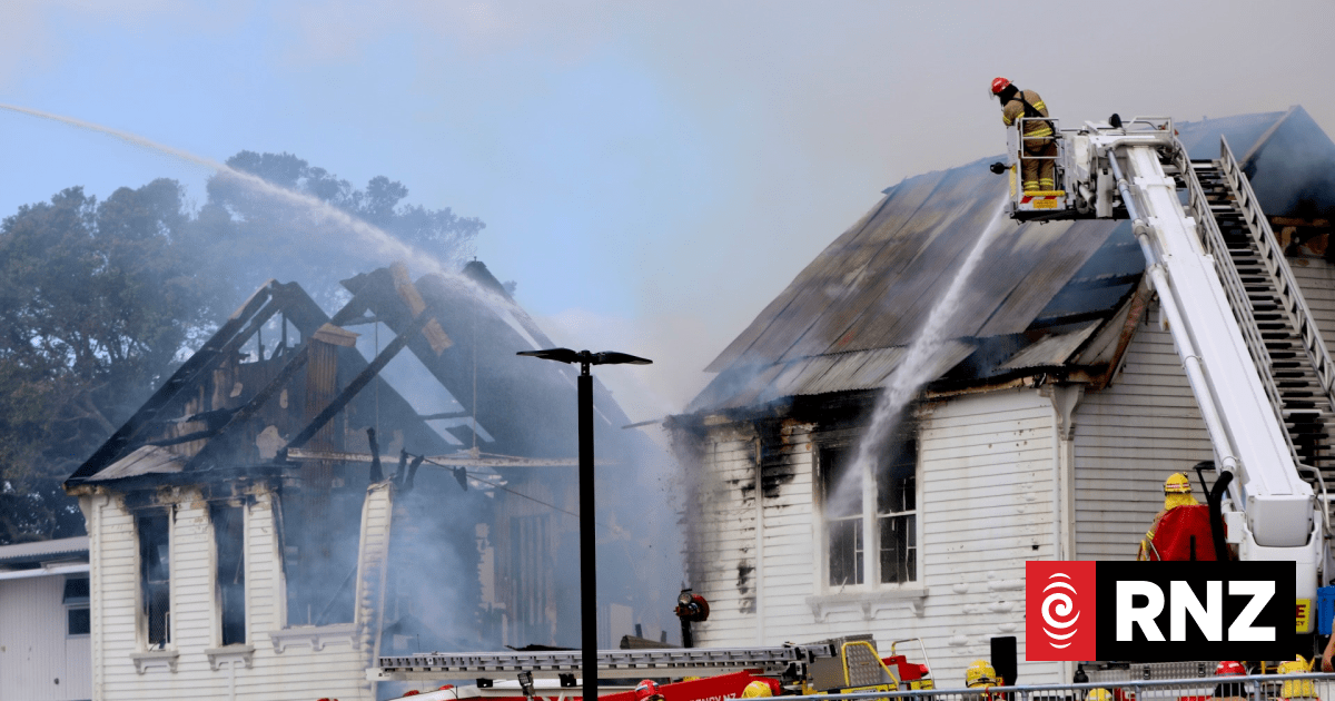 Fire Tears Through Auckland's Northcote College During Firefighters Strike